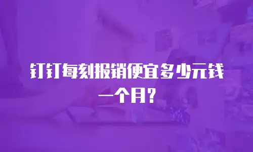 钉钉每刻报销便宜多少元钱一个月？