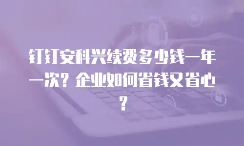 钉钉安科兴续费多少钱一年一次？企业如何省钱又省心？
