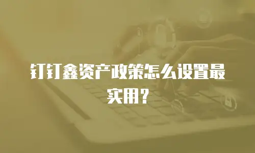 钉钉鑫资产政策怎么设置最实用？