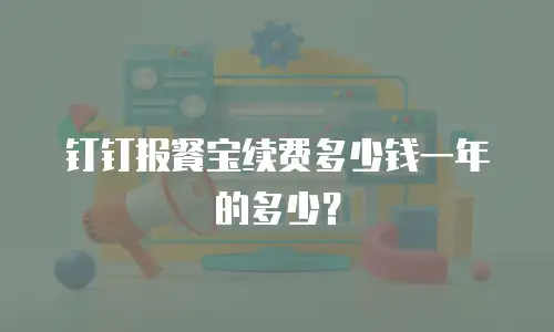 钉钉报餐宝续费多少钱一年的多少？