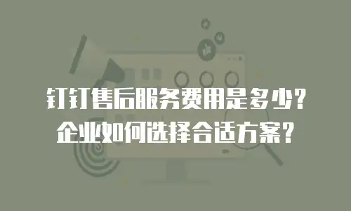 钉钉售后服务费用是多少？企业如何选择合适方案？