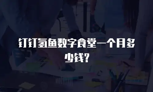 钉钉氢鱼数字食堂一个月多少钱？
