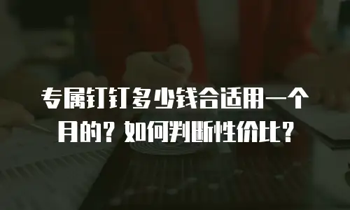 专属钉钉多少钱合适用一个月的？如何判断性价比？
