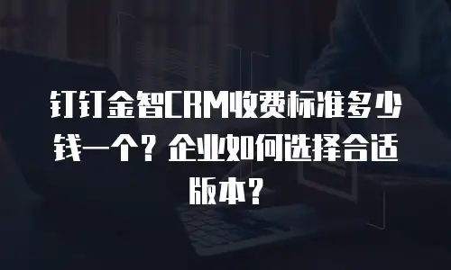 钉钉金智CRM收费标准多少钱一个？企业如何选择合适版本？