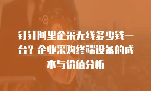 钉钉阿里企采无线多少钱一台？企业采购终端设备的成本与价值分析