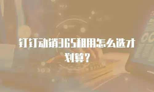 钉钉动销365租用怎么选才划算？