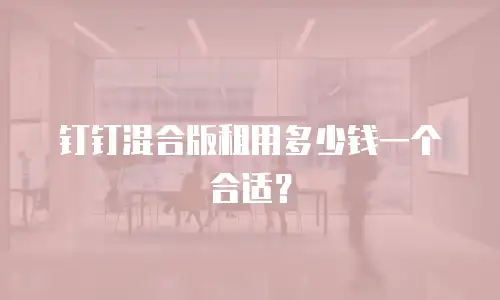 钉钉混合版租用多少钱一个合适？