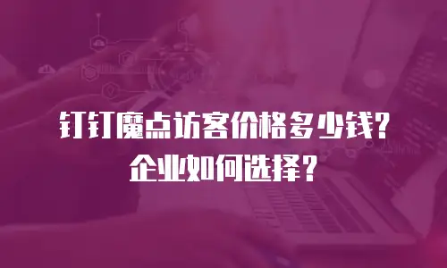 钉钉魔点访客价格多少钱？企业如何选择？