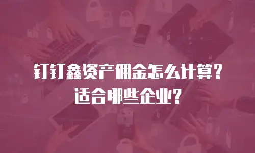 钉钉鑫资产佣金怎么计算？适合哪些企业？