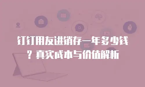 钉钉用友进销存一年多少钱？真实成本与价值解析