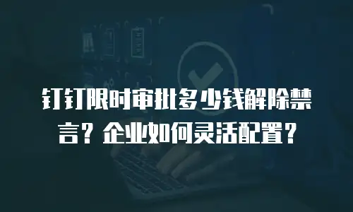 钉钉限时审批多少钱解除禁言？企业如何灵活配置？