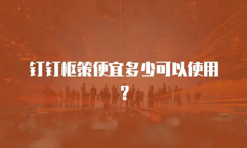 钉钉枢策便宜多少可以使用？