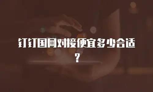 钉钉国网对接便宜多少合适？