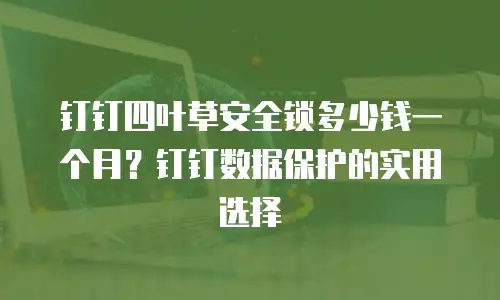 钉钉四叶草安全锁多少钱一个月？钉钉数据保护的实用选择