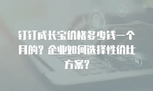 钉钉成长宝价格多少钱一个月的？企业如何选择性价比方案？