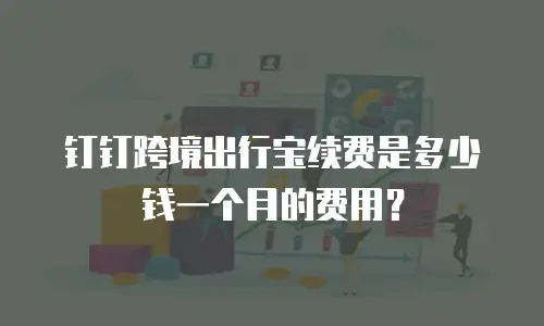 钉钉跨境出行宝续费是多少钱一个月的费用？
