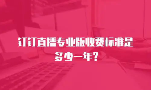 钉钉直播专业版收费标准是多少一年？