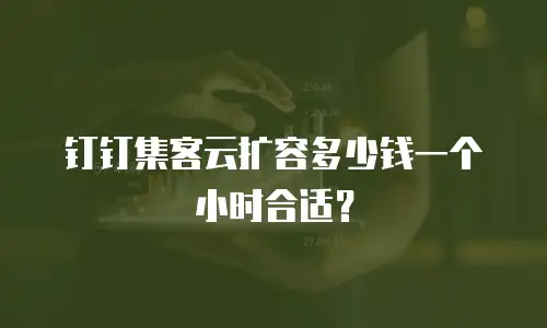 钉钉集客云扩容多少钱一个小时合适？