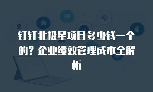 钉钉北极星项目多少钱一个的？企业绩效管理成本全解析