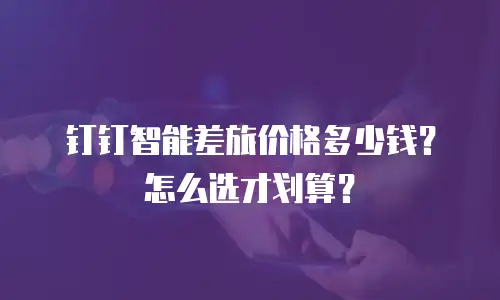 钉钉智能差旅价格多少钱？怎么选才划算？