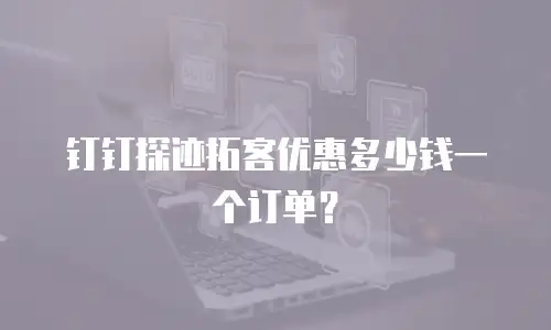 钉钉探迹拓客优惠多少钱一个订单？