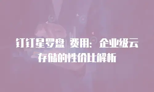 钉钉星罗盘 费用：企业级云存储的性价比解析