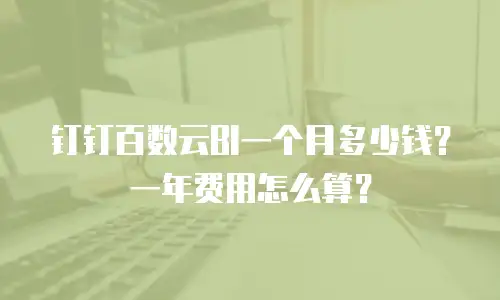 钉钉百数云BI一个月多少钱？一年费用怎么算？