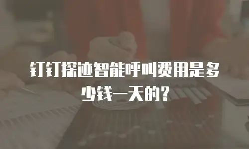 钉钉探迹智能呼叫费用是多少钱一天的？