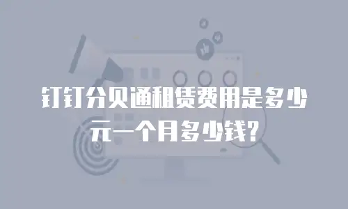 钉钉分贝通租赁费用是多少元一个月多少钱？