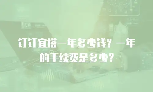 钉钉宜搭一年多少钱？一年的手续费是多少？