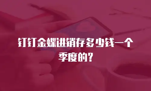 钉钉金蝶进销存多少钱一个季度的？