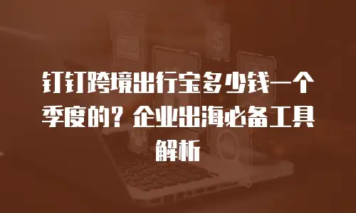 钉钉跨境出行宝多少钱一个季度的？企业出海必备工具解析