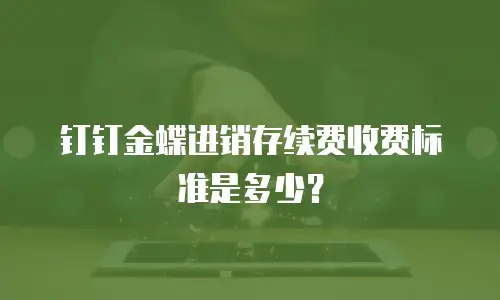钉钉金蝶进销存续费收费标准是多少？
