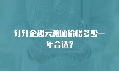 钉钉企趣云激励价格多少一年合适？
