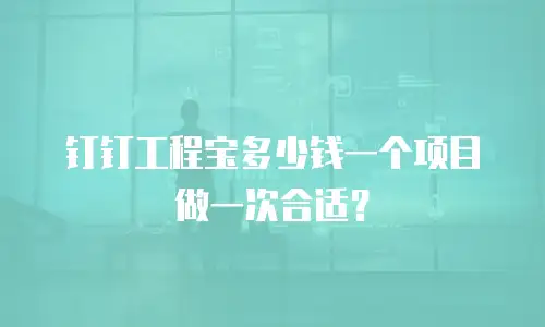 钉钉工程宝多少钱一个项目做一次合适？