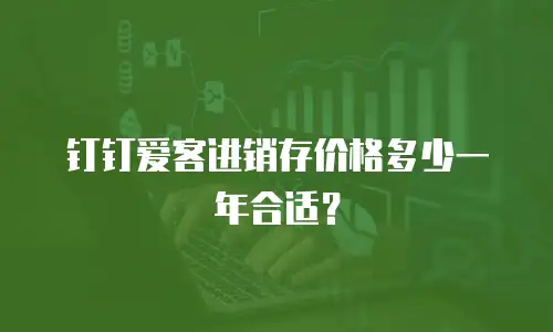 钉钉爱客进销存价格多少一年合适？
