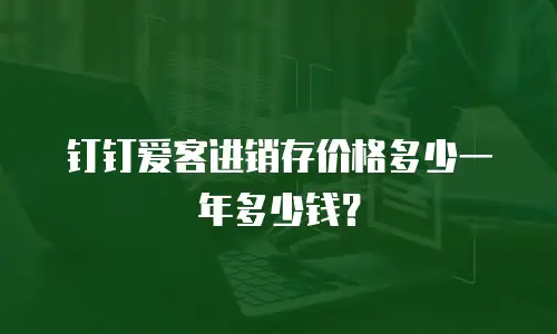 钉钉爱客进销存价格多少一年多少钱？