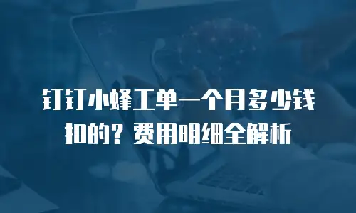 钉钉小蜂工单一个月多少钱扣的？费用明细全解析