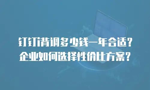 钉钉i背调多少钱一年合适？企业如何选择性价比方案？