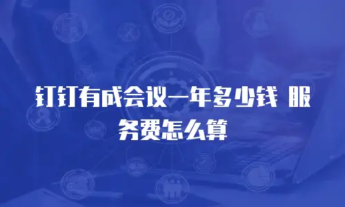 钉钉有成会议一年多少钱 服务费怎么算