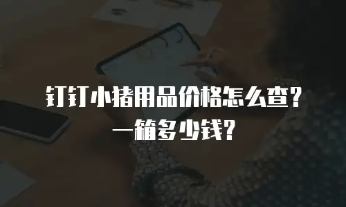 钉钉小猪用品价格怎么查？一箱多少钱？
