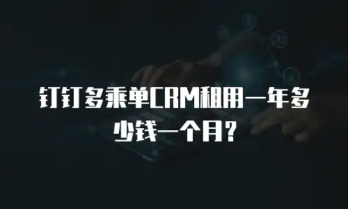 钉钉多乘单CRM租用一年多少钱一个月？