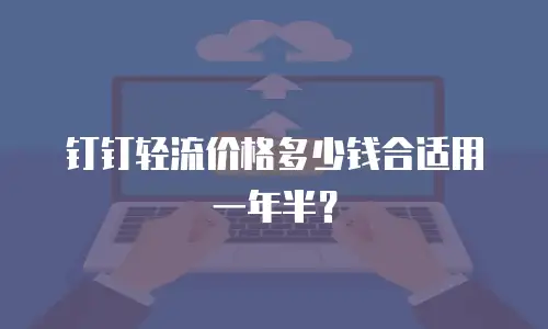 钉钉轻流价格多少钱合适用一年半？