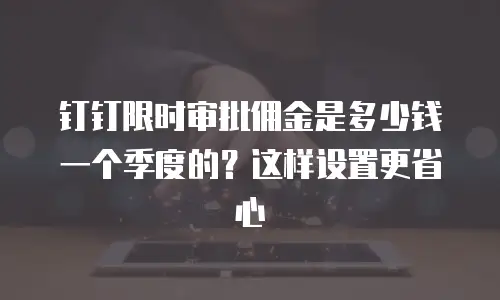 钉钉限时审批佣金是多少钱一个季度的？这样设置更省心