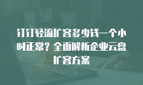 钉钉轻流扩容多少钱一个小时正常？全面解析企业云盘扩容方案
