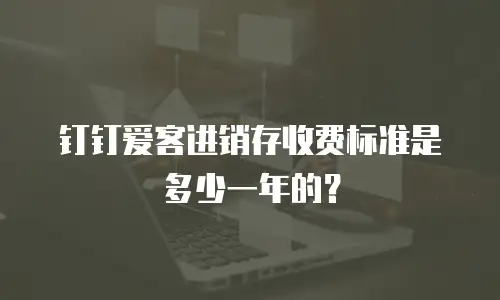 钉钉爱客进销存收费标准是多少一年的？