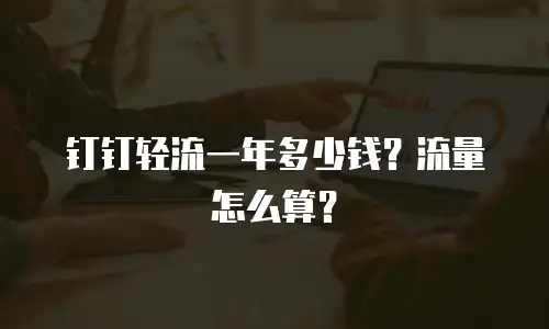 钉钉轻流一年多少钱？流量怎么算？