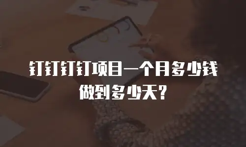 钉钉钉钉项目一个月多少钱做到多少天？