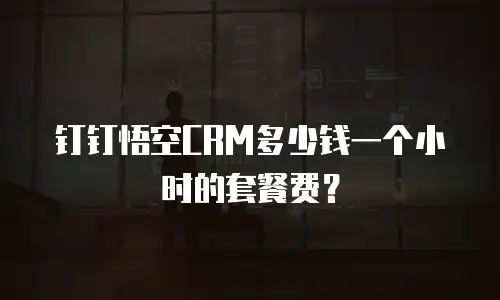 钉钉悟空CRM多少钱一个小时的套餐费？