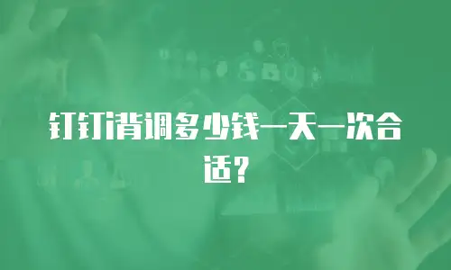 钉钉i背调多少钱一天一次合适？